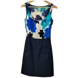 Tabitha Anthropologie Doubly Dapper Dress Floral Silk Bodice